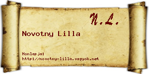Novotny Lilla névjegykártya